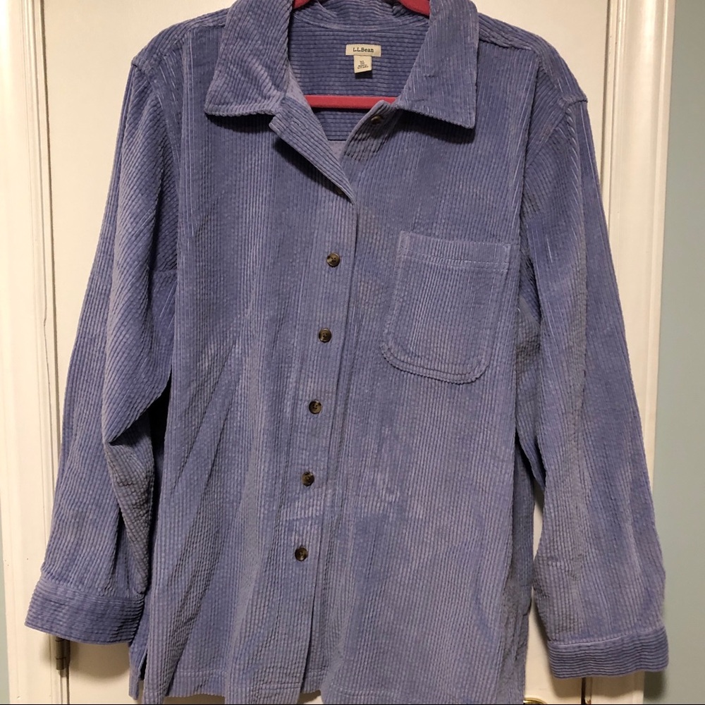 Periwinkle LLBean Corduroy Overshirt